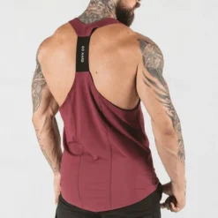 OUKU Men's Tank Top Fitness Tank Tank Undershirt U Neck Sleeveless Sport Casual Daily Gym Breathable Soft Plain Black White Activewear Fashion Basic
