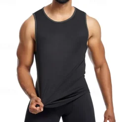 Discount OUKU Men's Tank Top Fitness Tank Tank Undershirt Crew Neck Sleeveless Sport Casual Daily Gym Breathable Soft Plain Black Yellow Activewear Fashion Basic