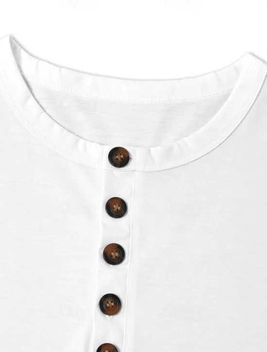 Outlet OUKU Men's Tank Top Henley Shirt Vest Top Undershirt Sleeveless Henley Summer Plain Fashion Designer Muscle Buttons Outdoor Going out Gym Black White Khaki Top Tee for Men