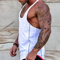 Hot OUKU Men's Tank Top Tank Undershirt Crew Neck Sleeveless Sport Casual Daily Gym Breathable Soft Plain Black White Activewear Fashion Basic