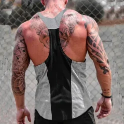 Hot OUKU Men's Tank Top Tank Undershirt Crew Neck Sleeveless Sport Casual Daily Gym Breathable Soft Plain Black White Activewear Fashion Basic