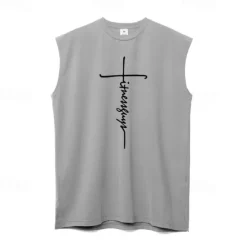 Best OUKU Men's Tank Top Vest Sleeveless Shirt Sleeveless Crewneck Summer Plain Fashion Classic Comfortable Street Casual Sports Black White Red Top Tee for Men