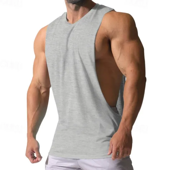 Clearance OUKU Men's Tank Top Vest Top Sleeveless Shirt Gym Muscle Tee Sleeveless Crew Neck Summer Plain Fashion Designer Muscle Outdoor Going out Gym Black White Dark Red Top Tee for Men