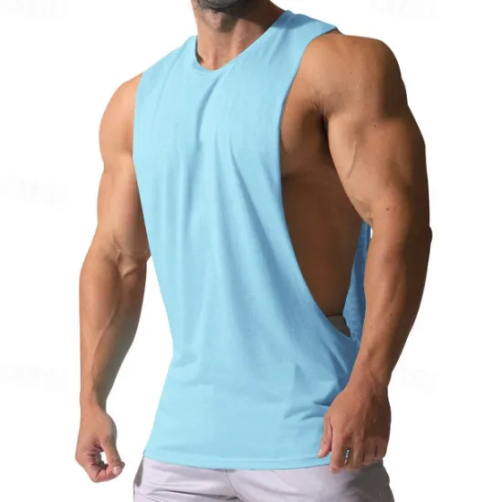 Clearance OUKU Men's Tank Top Vest Top Sleeveless Shirt Gym Muscle Tee Sleeveless Crew Neck Summer Plain Fashion Designer Muscle Outdoor Going out Gym Black White Dark Red Top Tee for Men