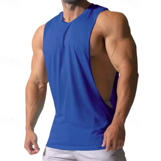 Clearance OUKU Men's Tank Top Vest Top Sleeveless Shirt Gym Muscle Tee Sleeveless Crew Neck Summer Plain Fashion Designer Muscle Outdoor Going out Gym Black White Dark Red Top Tee for Men