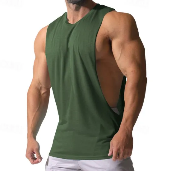 Clearance OUKU Men's Tank Top Vest Top Sleeveless Shirt Gym Muscle Tee Sleeveless Crew Neck Summer Plain Fashion Designer Muscle Outdoor Going out Gym Black White Dark Red Top Tee for Men