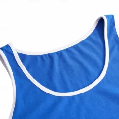 OUKU Men's Tank Top Vest Top Sleeveless Shirt Gym Muscle Tee Sleeveless Crew Neck Summer Color Block Fashion Designer Muscle Patchwork Outdoor Going out Gym White Blue Orange Top Tee for Men