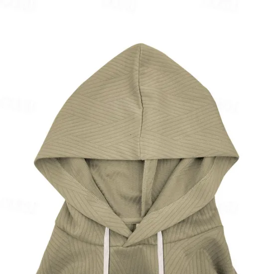 Online OUKU Men's Tank Top Vest Top Undershirt Sleeveless Shirt Sleeveless Hooded Summer Plain Fashion Designer Basic Jacquard Front Pocket Vacation Street Going out Black White Khaki Top Tee for Men
