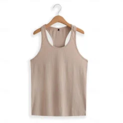 Clearance OUKU Men's Tank Top Vest Top Undershirt Sleeveless Shirt Sleeveless Crew Neck Summer Plain Fashion Designer Muscle Outdoor Going out Gym Black White Navy Blue Top Tee for Men