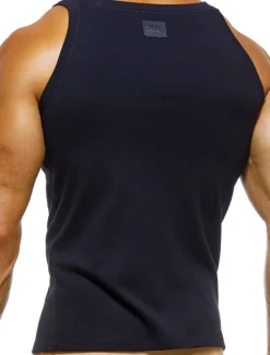 OUKU Men's Tank Top Vest Top Undershirt Sleeveless Shirt Sleeveless Crew Neck Summer Plain Fashion Designer Muscle Outdoor Going out Gym Black White Top Tee for Men