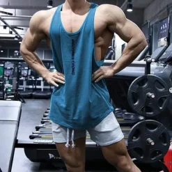 OUKU Men's Tank Top Vest Top Undershirt Sleeveless Shirt Sleeveless Crew Neck Summer Letter Fashion Designer Basic Classic Vacation Street Going out Black White Blue Top Tee for Men