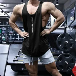 OUKU Men's Tank Top Vest Top Undershirt Sleeveless Shirt Sleeveless Crew Neck Summer Letter Fashion Designer Basic Classic Vacation Street Going out Black White Blue Top Tee for Men