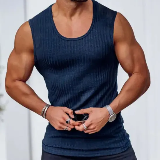Clearance OUKU Men's Tank Top Vest Top Undershirt Sleeveless Shirt Sleeveless Crew Neck Summer Plain Fashion Designer Muscle Outdoor Going out Gym Black White Yellow Top Tee for Men
