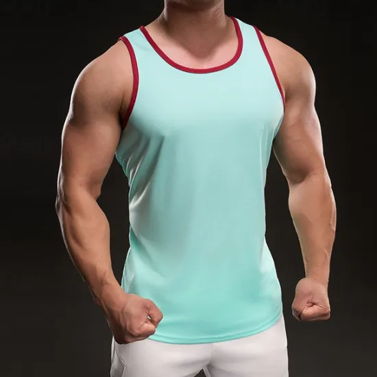 New OUKU Men's Tank Top Vest Top Undershirt Sleeveless Shirt Sleeveless Crewneck Spring Color Block Fashion Designer Vacation Street Going out Black White Yellow Top Tee for Men