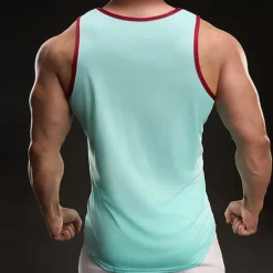 New OUKU Men's Tank Top Vest Top Undershirt Sleeveless Shirt Sleeveless Crewneck Spring Color Block Fashion Designer Vacation Street Going out Black White Yellow Top Tee for Men