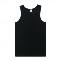 OUKU Men's Tank Top Vest Top Undershirt Sleeveless Shirt Sleeveless U Neck Spring & Summer Plain Fashion Designer Vacation Street Going out Black White Gray Top Tee for Men
