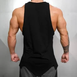 Outlet OUKU Men's Tank Top Vest Top Undershirt Sleeveless U Neck Summer Plain Stylish Muscle Workout Irregular Hem Vacation Sport Daily Black Red Top Tee for Men White