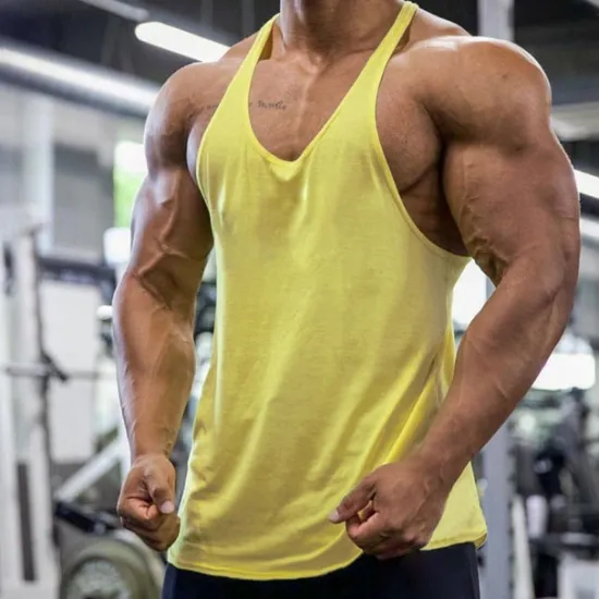 Discount OUKU Men's Tank Top Vest Top Undershirt Sleeveless Shirt Sleeveless Deep U Summer Plain Fashion Designer Basic Vacation Street Going out Black White Yellow Top Tee for Men