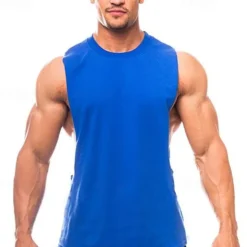Clearance OUKU Men's Tank Top Vest Top Undershirt Sleeveless Shirt Sleeveless Crew Neck Spring & Summer Plain Fashion Designer Basic Vacation Street Going out Black White Yellow Top Tee for Men