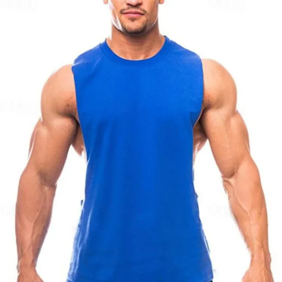 Clearance OUKU Men's Tank Top Vest Top Undershirt Sleeveless Shirt Sleeveless Crew Neck Spring & Summer Plain Fashion Designer Basic Vacation Street Going out Black White Yellow Top Tee for Men