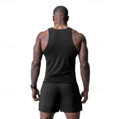 OUKU Men's Tank Top Vest Top Undershirt Sleeveless Shirt Sleeveless Crew Neck Summer Print Fashion Designer Basic Classic Vacation Street Going out Black White Wine Top Tee for Men