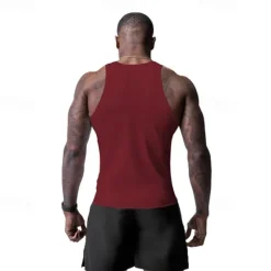 OUKU Men's Tank Top Vest Top Undershirt Sleeveless Shirt Sleeveless Crew Neck Summer Print Fashion Designer Basic Classic Vacation Street Going out Black White Wine Top Tee for Men