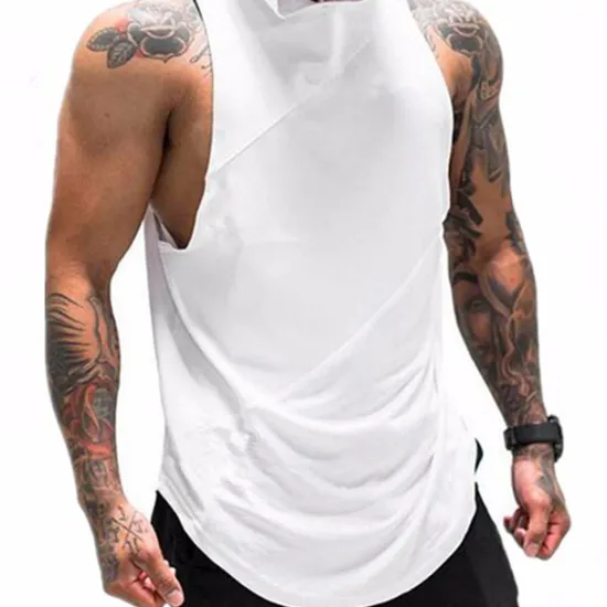 Best OUKU Men's Tank Top Vest Top Undershirt Sleeveless Hoodie Sleeveless Hooded Summer Patchwork Stylish Casual Muscle Vacation Athleisure Going out Black White Red Top Tee for Men