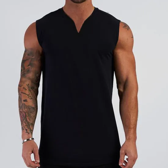 Online OUKU Men's Tank Top Vest Top Undershirt Sleeveless V Neck Summer Plain Fashion Muscle Workout Vacation Sport Daily Black White Wine Top Tee for Men