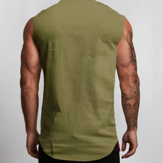 Online OUKU Men's Tank Top Vest Top Undershirt Sleeveless V Neck Summer Plain Fashion Muscle Workout Vacation Sport Daily Black White Wine Top Tee for Men