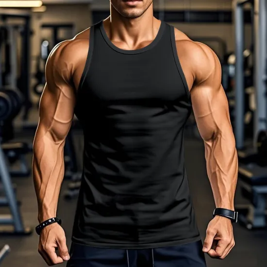 Best OUKU Men's Tank Top Vest Top Undershirt Sleeveless Shirt Sleeveless Crew Neck Summer Plain Fashion Designer Basic Classic Vacation Street Going out Black White Top Tee for Men