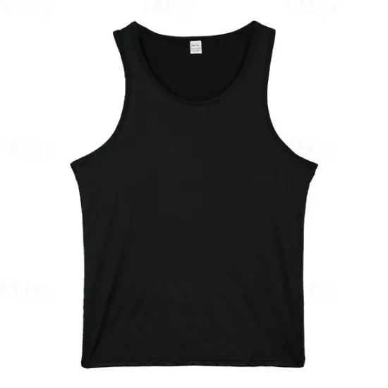 Best OUKU Men's Tank Top Vest Top Undershirt Sleeveless Shirt Sleeveless Crew Neck Summer Plain Fashion Designer Basic Classic Vacation Street Going out Black White Top Tee for Men