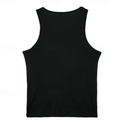 Best OUKU Men's Tank Top Vest Top Undershirt Sleeveless Shirt Sleeveless Crew Neck Summer Plain Fashion Designer Basic Classic Vacation Street Going out Black White Top Tee for Men