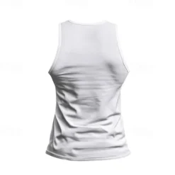 Best OUKU Men's Tank Top Vest Top Undershirt Sleeveless Shirt Sleeveless Crew Neck Summer Plain Fashion Designer Basic Classic Vacation Street Going out Black White Top Tee for Men