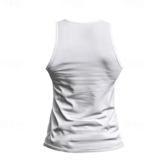 Best OUKU Men's Tank Top Vest Top Undershirt Sleeveless Shirt Sleeveless Crew Neck Summer Plain Fashion Designer Basic Classic Vacation Street Going out Black White Top Tee for Men