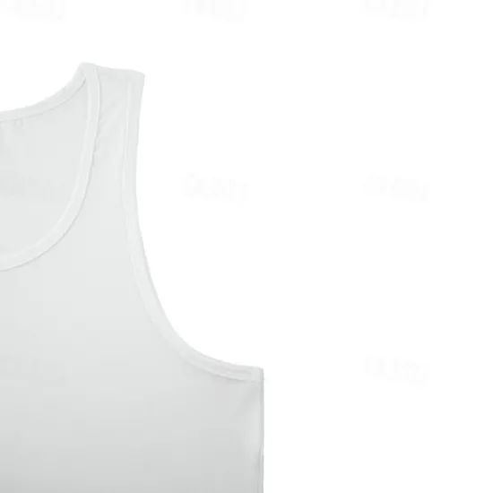 Best OUKU Men's Tank Top Vest Top Undershirt Sleeveless Shirt Sleeveless Crew Neck Summer Plain Fashion Designer Basic Classic Vacation Street Going out Black White Top Tee for Men