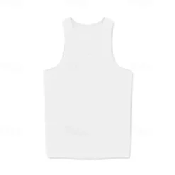 Discount OUKU Men's Tank Top Vest Top Undershirt Sleeveless Shirt Sleeveless Crew Neck Spring & Summer Plain Fashion Designer Basic Vacation Street Going out Black White Wine Top Tee for Men