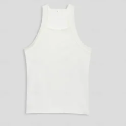Discount OUKU Men's Tank Top Vest Top Undershirt Ribbed Knit tee Sleeveless Square Summer Plain Fashion Streetwear Bodybuilding Fitness Sports & Outdoor Athleisure Black White Pink Top Tee for Men