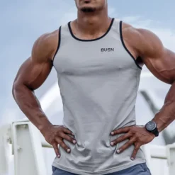 Best OUKU Men's Tank Top Vest Top Undershirt Graphic Tee Sleeveless Crew Neck Summer Graphic Letter Fashion Streetwear Muscle Print Sports & Outdoor Athleisure Gym Black White Green Top Tee for Men
