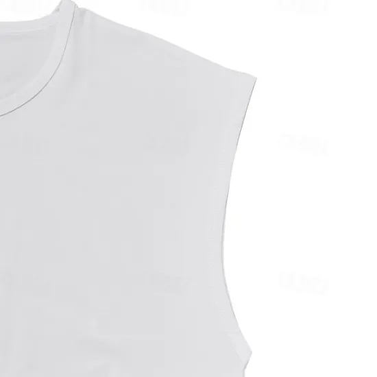 New OUKU Men's Tank Top Vest Top Undershirt Sleeveless Shirt Sleeveless Crew Neck Summer Letter Fashion Designer Basic Print Vacation Street Going out Black White Red Top Tee for Men