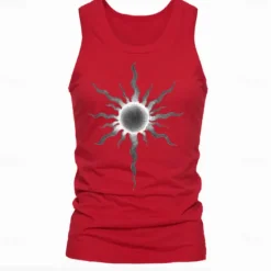 Sale OUKU Men's Tank Top Vest Top Undershirt Short Sleeve Crew Neck Spring & Summer Graphic Coconut Tree Fashion Hawaiian Casual Print Street Daily Beach Top Tee for Men White