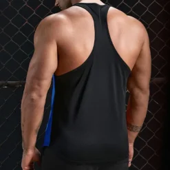 Best OUKU Men's Tank Top Vest Top Undershirt Racer Back Tank Top Sleeveless U Neck Summer Color Block Fashion Daily Sport Vacation Sports & Outdoor Going out White Red Blue Top Tee for Men