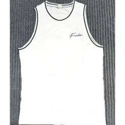 Online OUKU Men's Tank Top Vest Top Undershirt Sleeveless Shirt Sleeveless Crew Neck Summer Stripes Fashion Designer Basic Print Vacation Street Going out Black White Wine Top Tee for Men