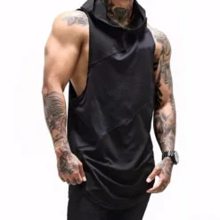 Sale OUKU Men's Tank Top Vest Top Undershirt Sleeveless Shirt Sleeveless Hooded Summer Plain Sports Fashion Lightweight Vacation Casual Holiday Black White Army Green Top Tee for Men