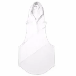Sale OUKU Men's Tank Top Vest Top Undershirt Sleeveless Shirt Sleeveless Hooded Summer Plain Sports Fashion Lightweight Vacation Casual Holiday Black White Army Green Top Tee for Men