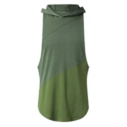 Sale OUKU Men's Tank Top Vest Top Undershirt Sleeveless Shirt Sleeveless Hooded Summer Plain Sports Fashion Lightweight Vacation Casual Holiday Black White Army Green Top Tee for Men