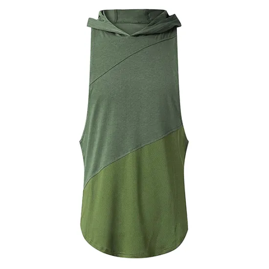 Sale OUKU Men's Tank Top Vest Top Undershirt Sleeveless Shirt Sleeveless Hooded Summer Plain Sports Fashion Lightweight Vacation Casual Holiday Black White Army Green Top Tee for Men