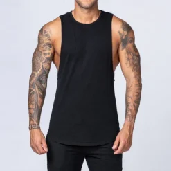 Discount OUKU Men's Tank Top Vest Top Undershirt Sleeveless Shirt Sleeveless Crew Neck Spring & Summer Plain Fashion Designer Basic Vacation Street Going out Black White Top Tee for Men