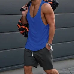 Online OUKU Men's Tank Top Vest Top Undershirt Sleeveless Shirt Sleeveless Crew Neck Summer Solid Color Fashion Casual Comfortable Street Daily Holiday Black White Yellow Top Tee for Men