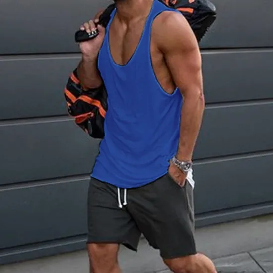 Online OUKU Men's Tank Top Vest Top Undershirt Sleeveless Shirt Sleeveless Crew Neck Summer Solid Color Fashion Casual Comfortable Street Daily Holiday Black White Yellow Top Tee for Men