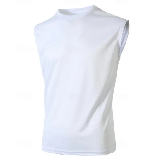 OUKU Men's Tank Top Vest Top Undershirt Sleeveless Shirt Sleeveless Crew Neck Summer Plain Fashion Designer Basic Vacation Street Going out Black White Wine Top Tee for Men